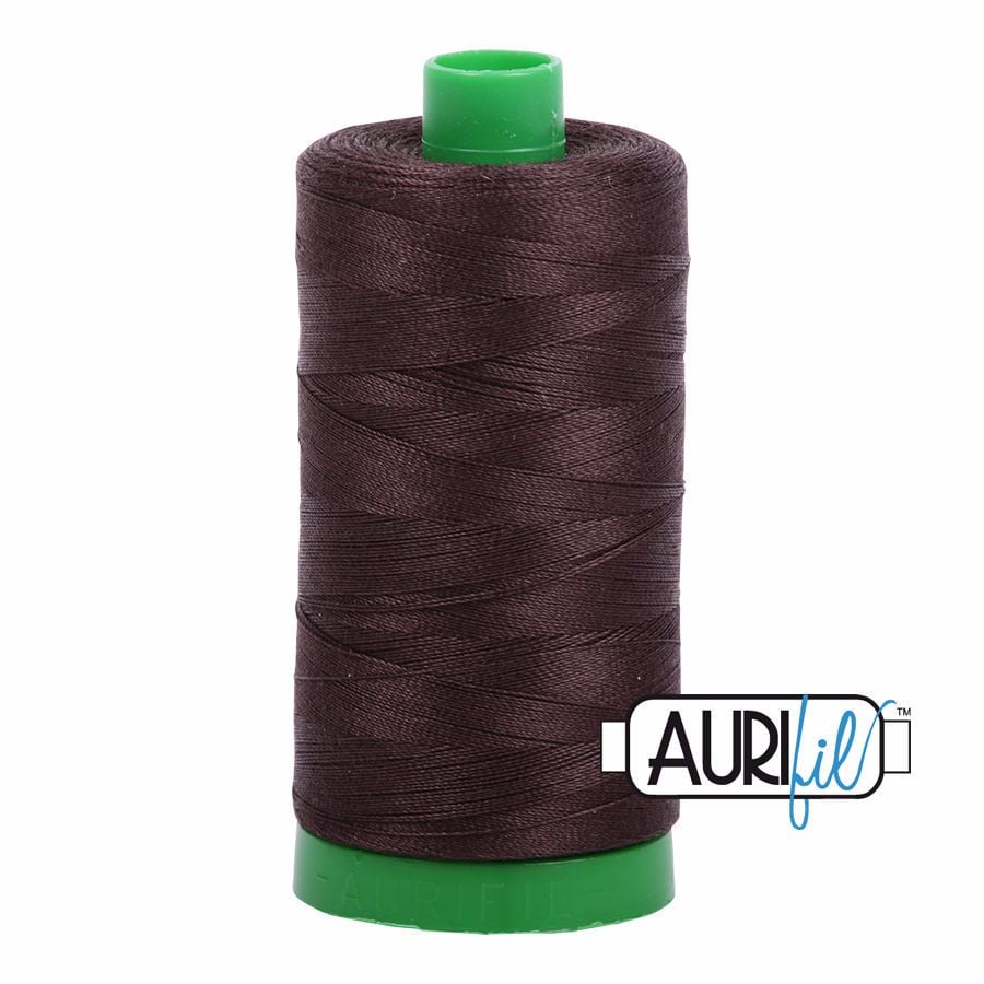 Aurifil Cotton 40wt, 1130 Very Dark Bark