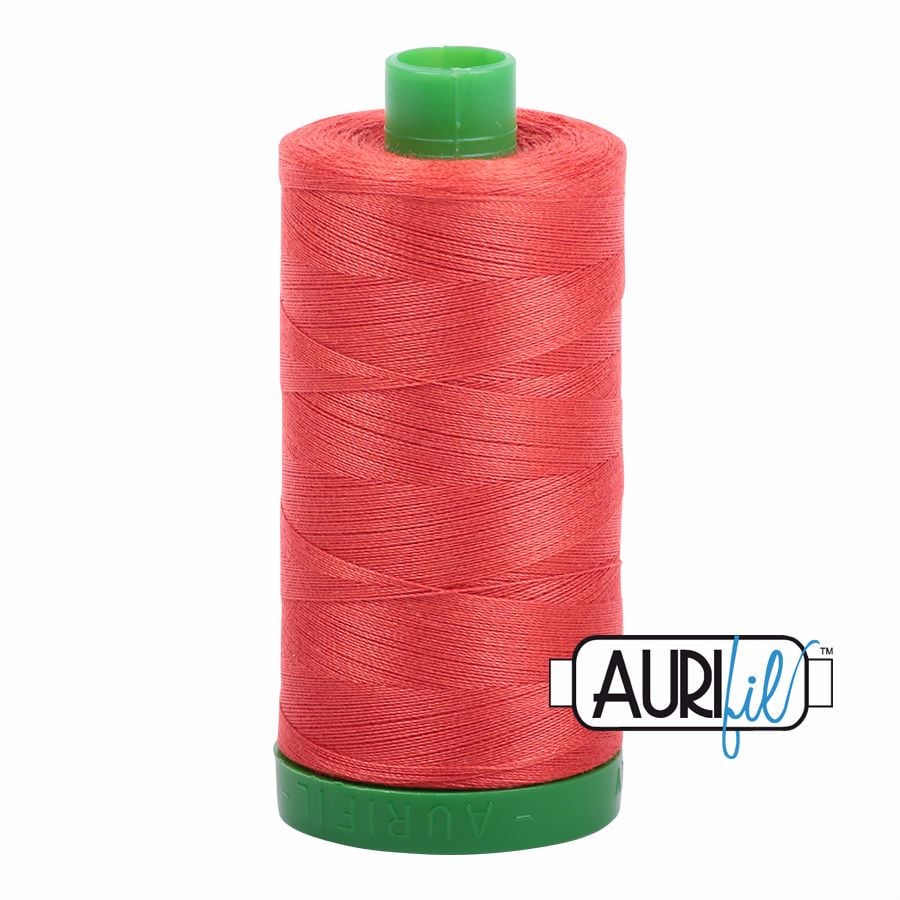 Aurifil Cotton 40wt, 2277 Light Red Orange
