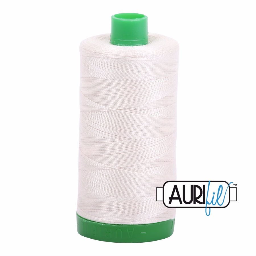 Aurifil Cotton 40wt, 2309 Silver White