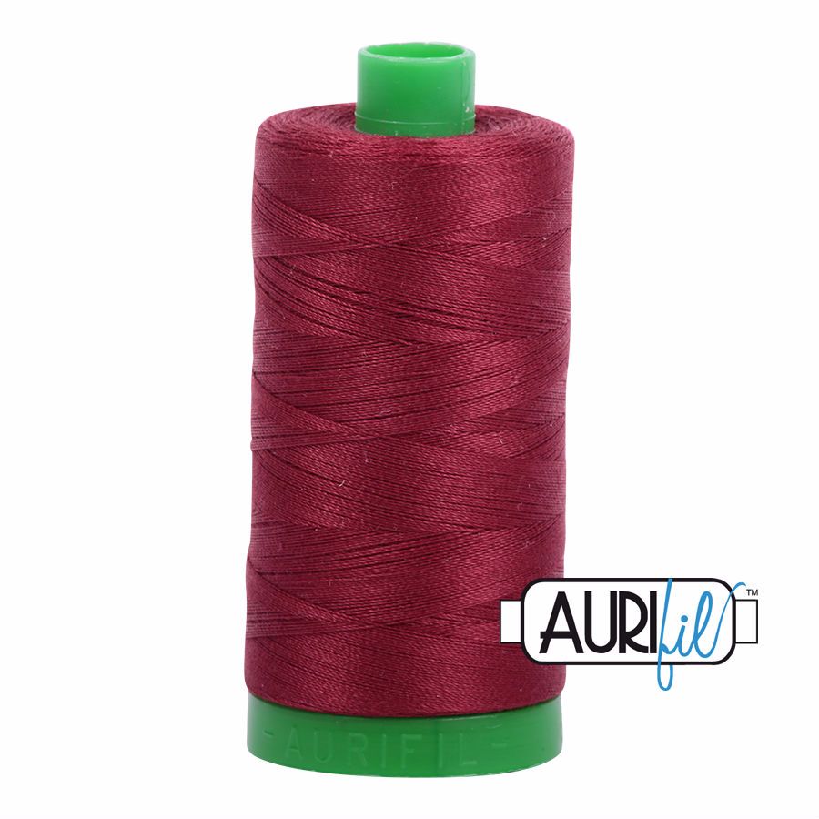 Aurifil Cotton 40wt, 2460 Dark Carmine Red
