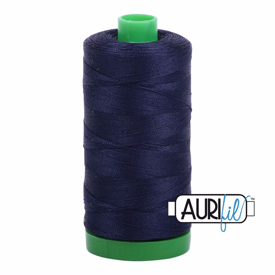Aurifil Cotton 40wt, 2785 Very Dark Navy CURRENTLY OUT OF STOCK