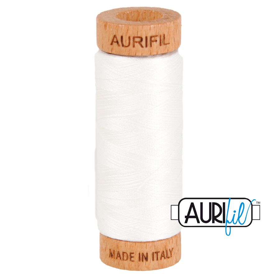 Aurifil Cotton 80wt, 2021 Natural White