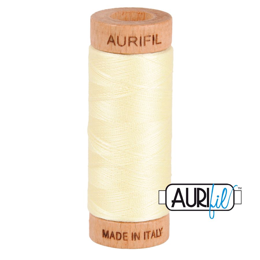 Aurifil Cotton 80wt - 2110 Light Lemon - 274 metres