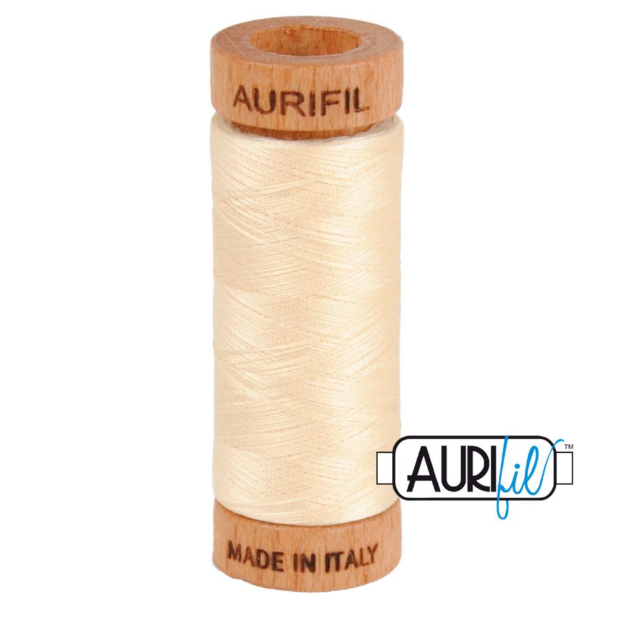 Aurifil Cotton 80wt - 2123 Butter - 274 metres