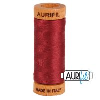 Aurifil Cotton 80wt, 2460 Dark Carmine Red