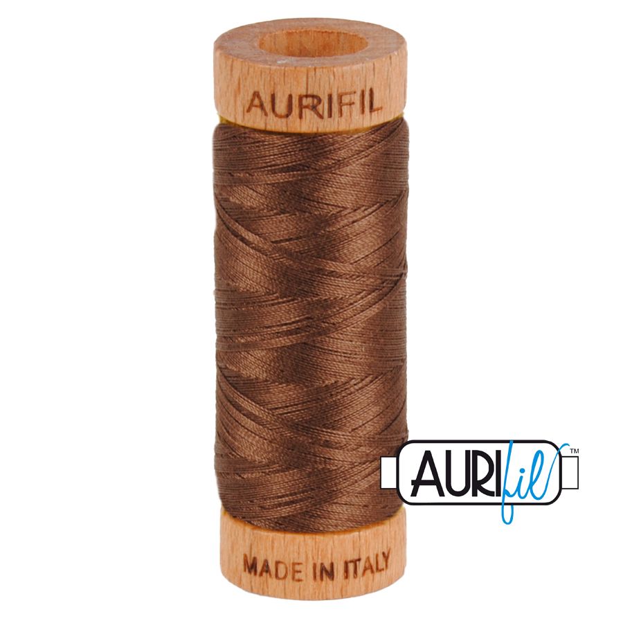 Aurifil Cotton 80wt - 1285 Medium Bark - 274 metres