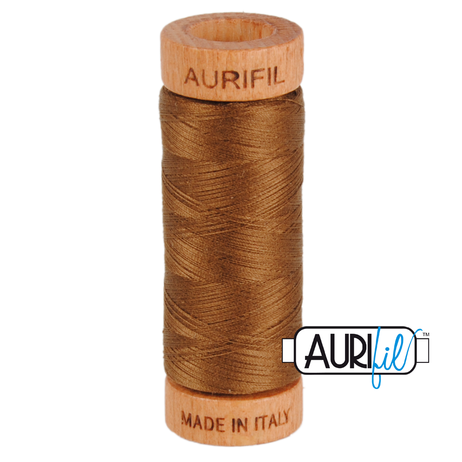 Aurifil Cotton 80wt - 2372 Dark Antique Gold - 274 metres