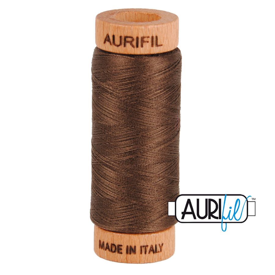 Aurifil Cotton 80wt, 1140 Bark