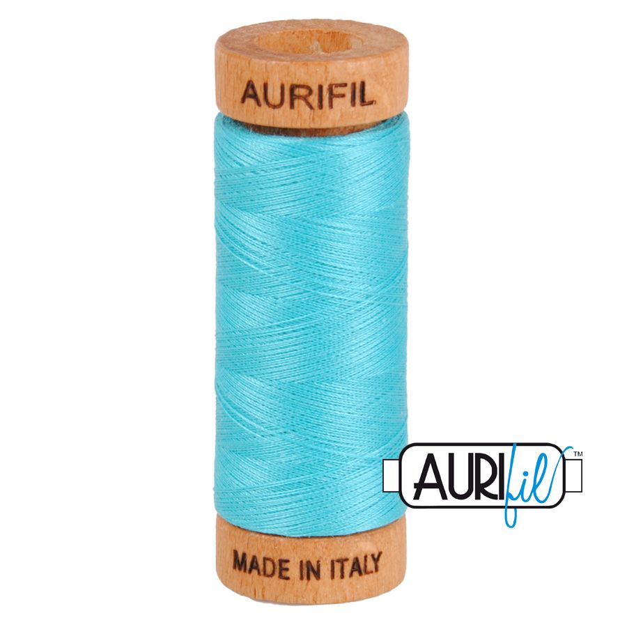 Aurifil Cotton 80wt, 5005 Bright Turquoise
