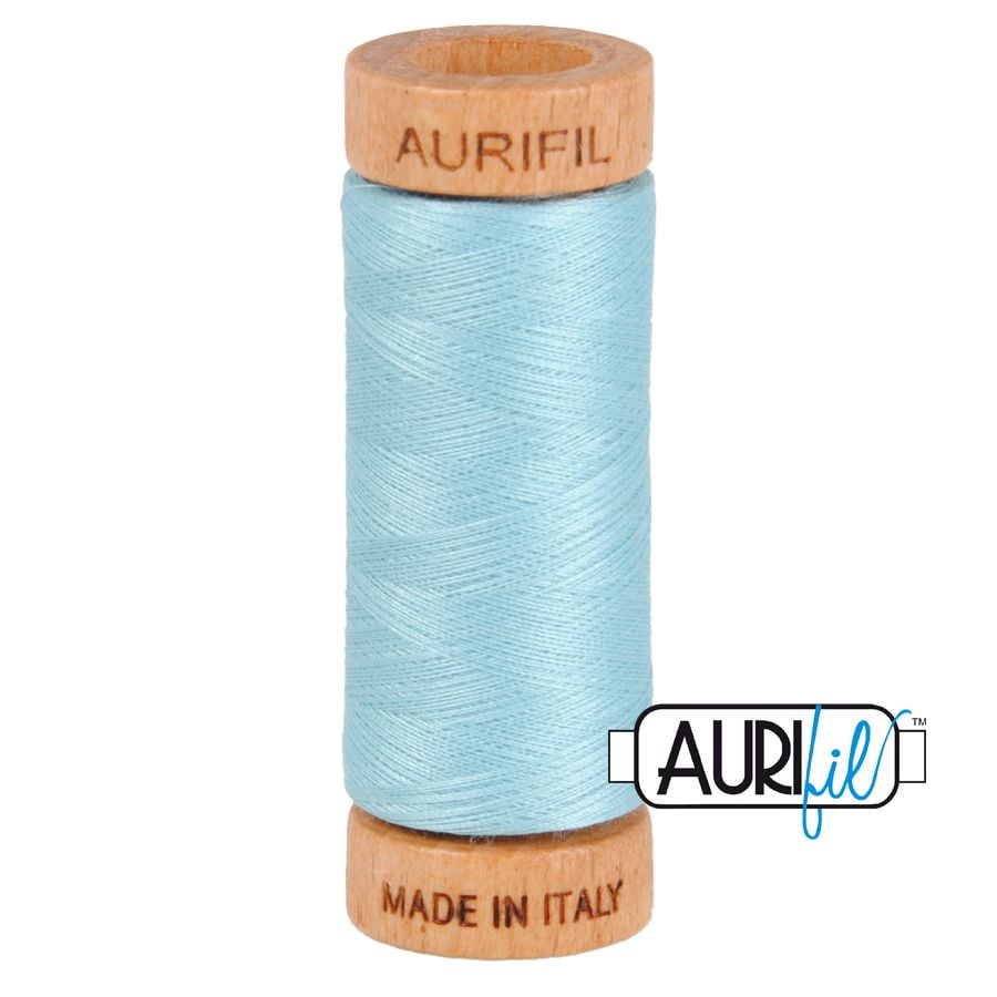 Aurifil Cotton 80wt, 2805 Light Grey Turquoise