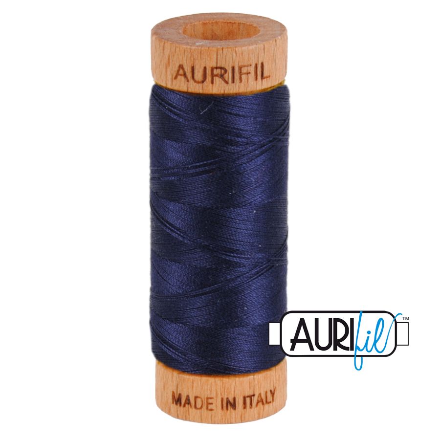 Aurifil Cotton 80wt - 2785 Very Dark Navy - 274 metres