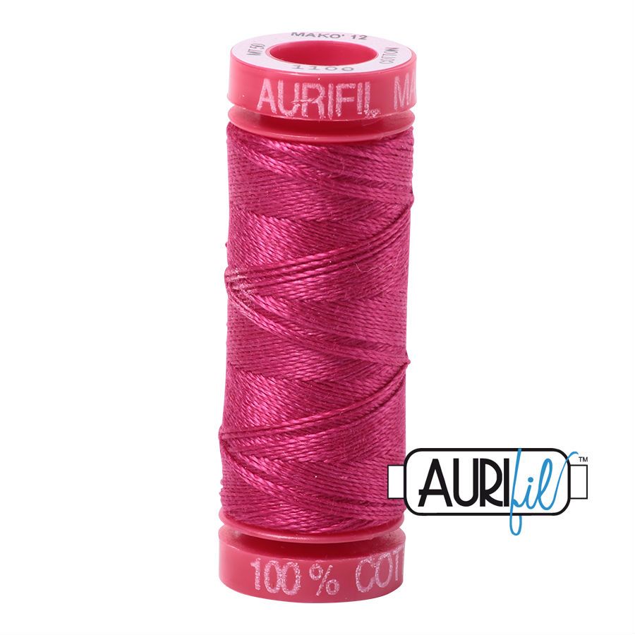 Aurifil Cotton 12wt - 1100 Red Plum - 50 metres