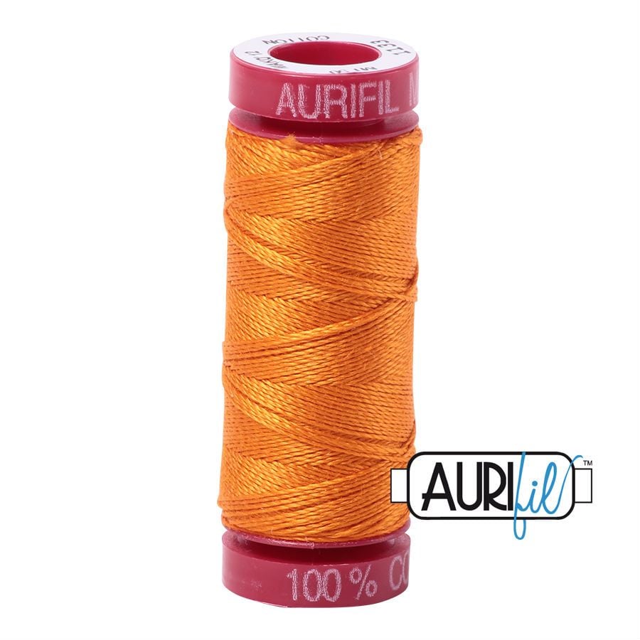 Aurifil Cotton 12wt, 1133 Bright Orange