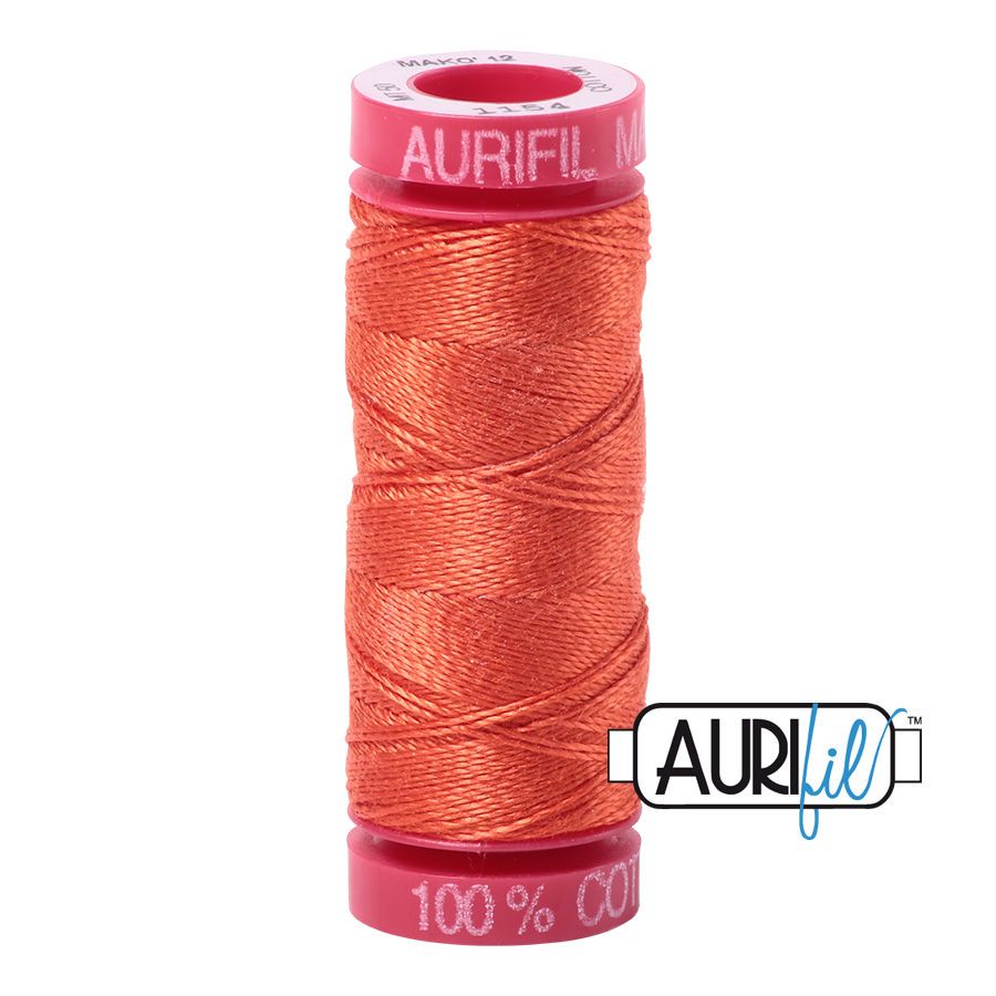 Aurifil Cotton 12wt - 1154 Dusty Orange - 50 metres