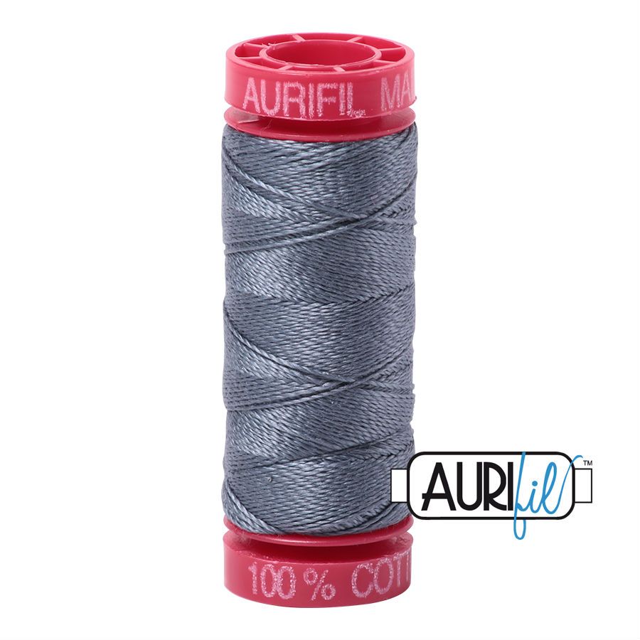 Aurifil Cotton 12wt - 1246 Dark Grey - 50 metres