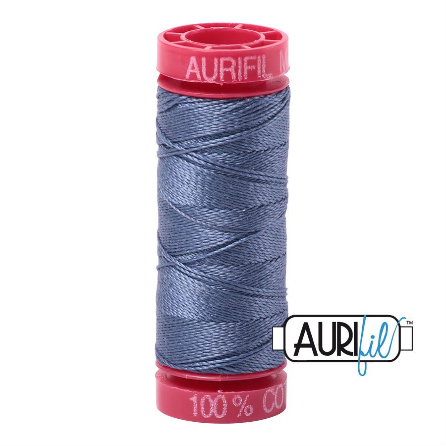 Aurifil Cotton 12wt - 1248 Dark Grey Blue - 50 metres