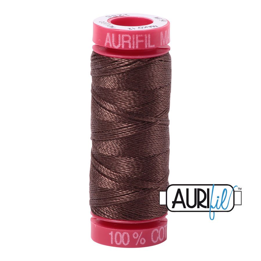 Aurifil Cotton 12wt - 1285 Medium Bark - 50 metres