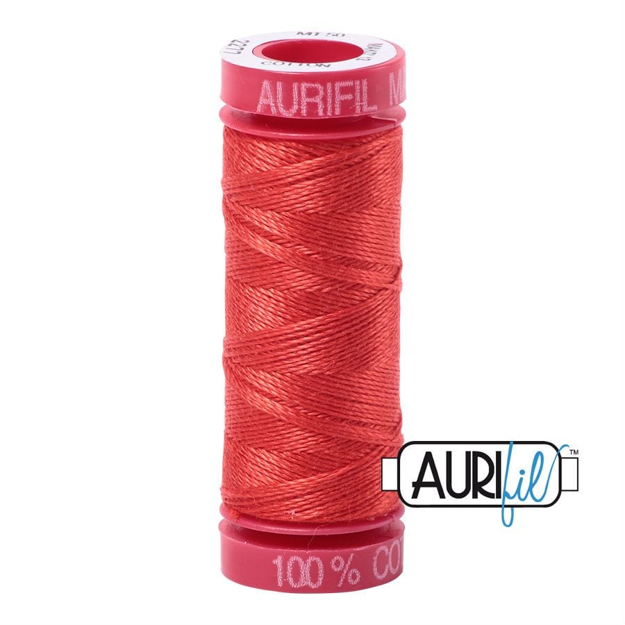 Aurifil Cotton 12wt, 2277 Light Red Orange