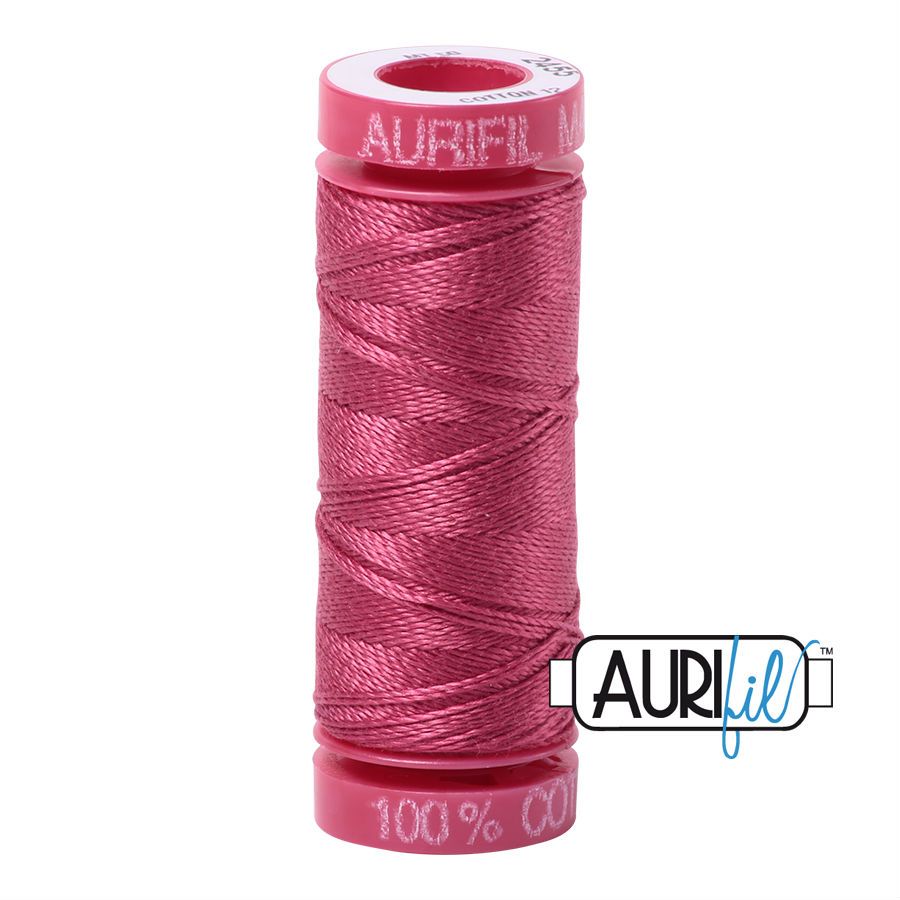 Aurifil Cotton 12wt - 2455 Medium Carmine Red - 50 metres