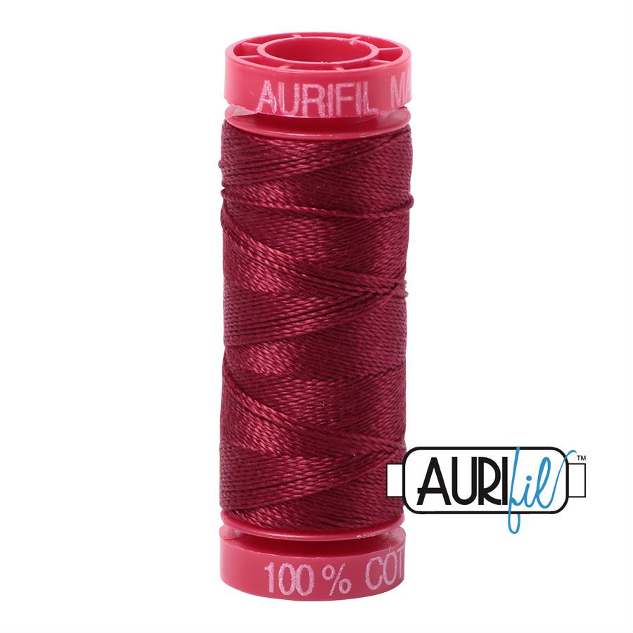 Aurifil Cotton 12wt - 2460 Dark Carmine Red - 50 metres