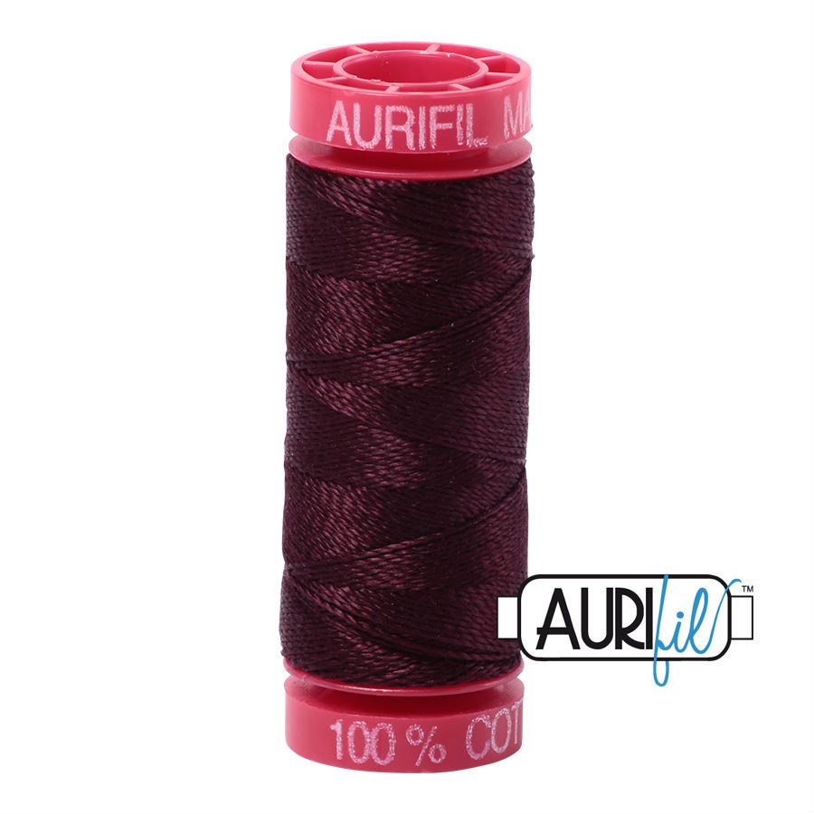 Aurifil Cotton 12wt - 2465 Very Dark Brown - 50 metres