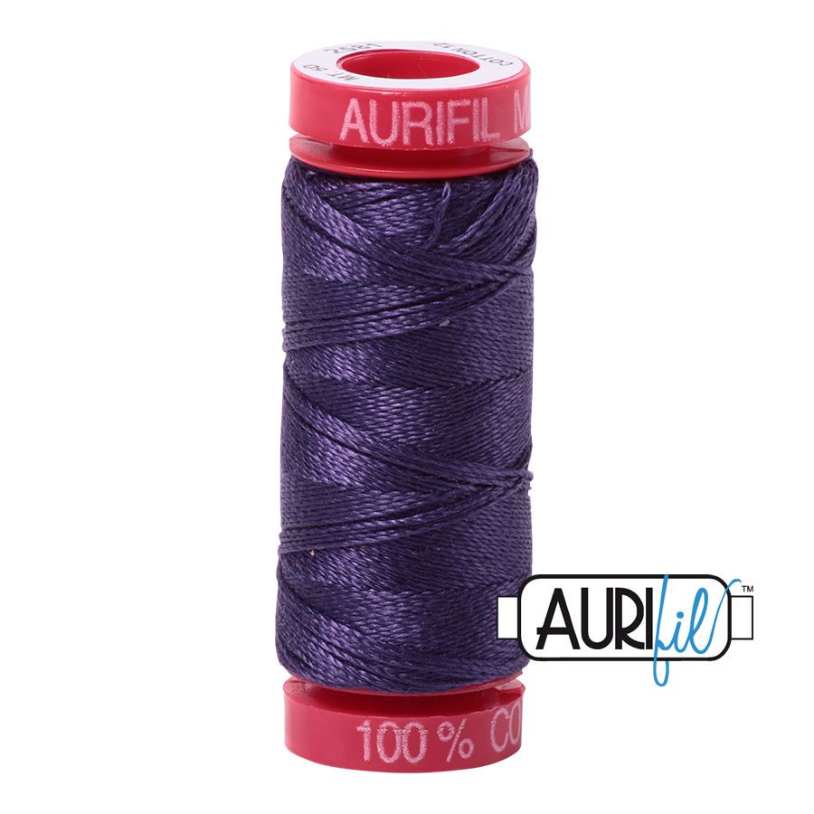 Aurifil Cotton 12wt - 2581 Dark Dusty Grape - 50 metres