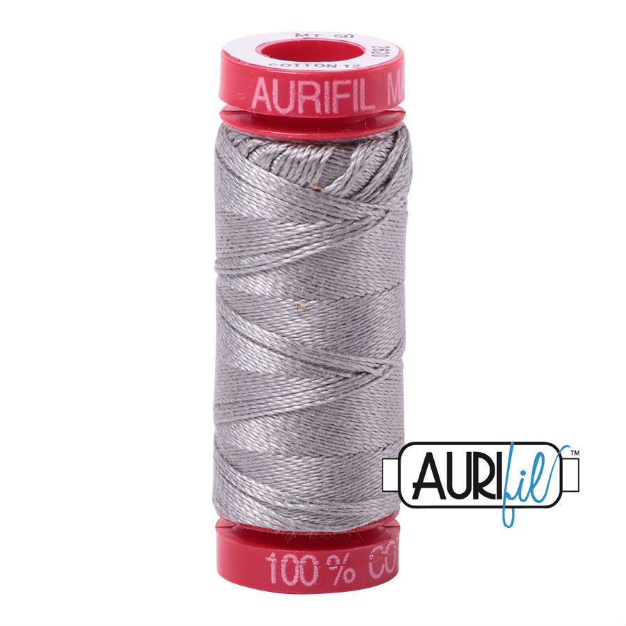 Aurifil Cotton 12wt, 2620 Stainless Steel