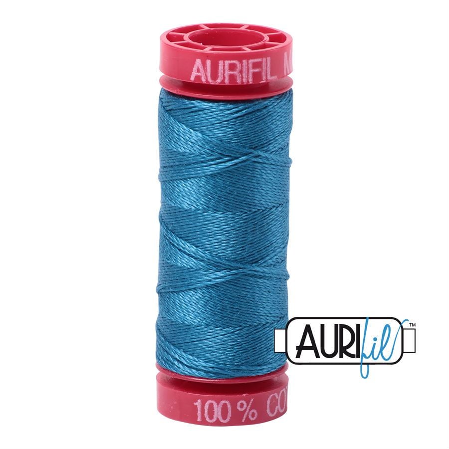 Aurifil Cotton 12wt - 1125 Medium Teal - 50 metres