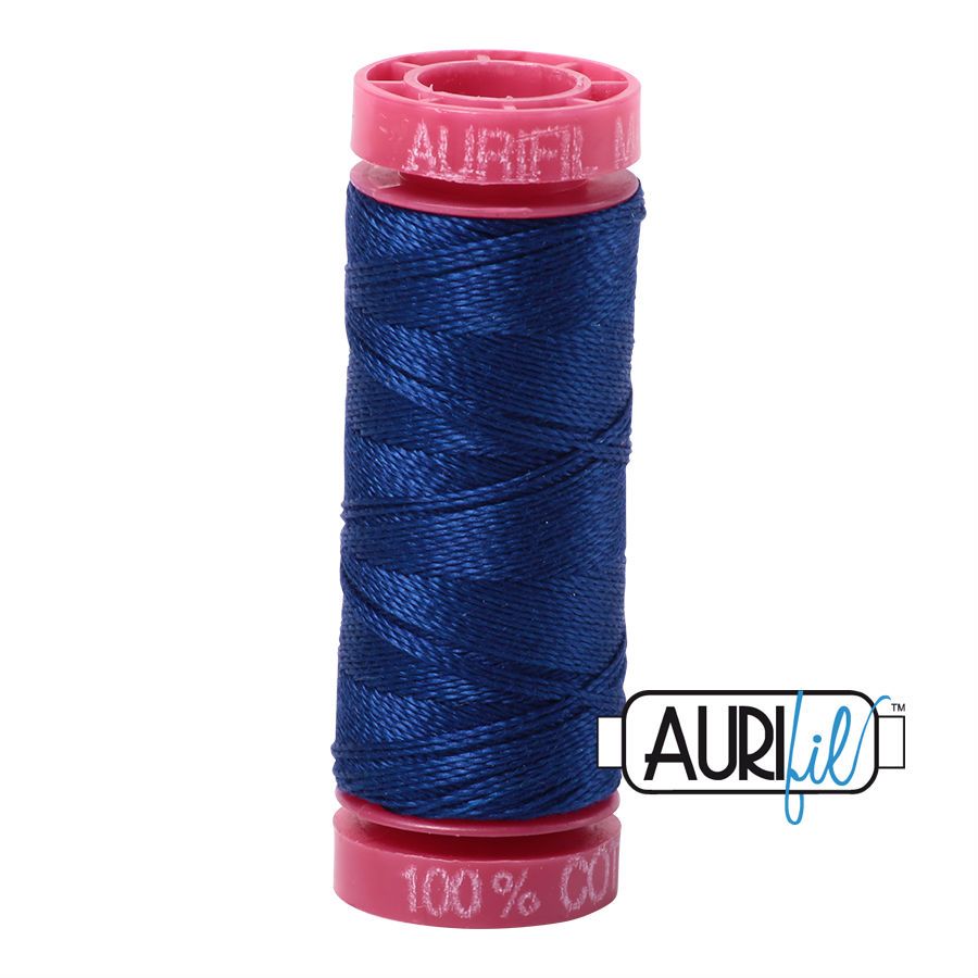 Aurifil Cotton 12wt, 2780 Dark Delft Blue