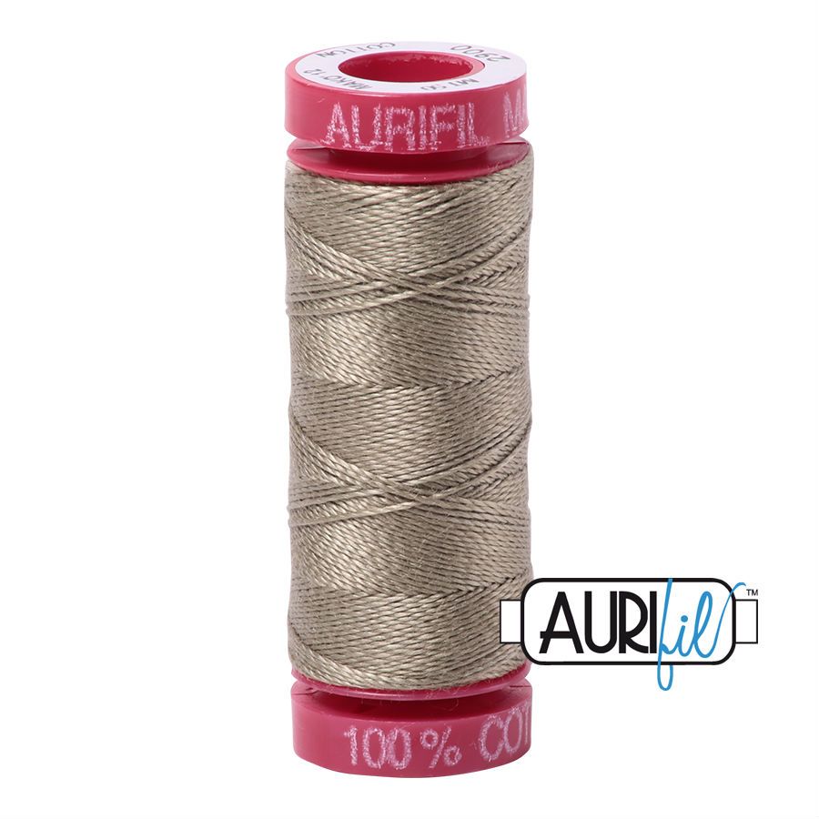 Aurifil Cotton 12wt - 2900 Light Khaki Green - 50 metres