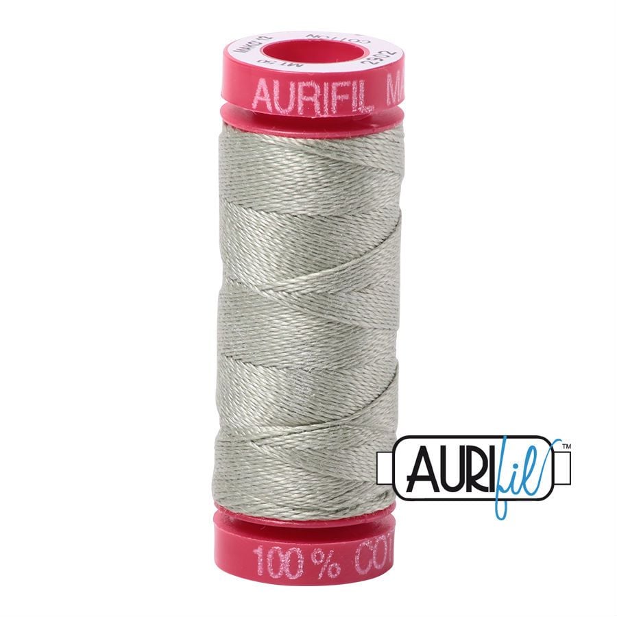 Aurifil Cotton 12wt - 2902 Light Laurel Green - 50 metres