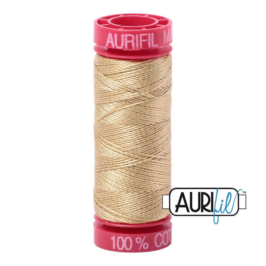 Aurifil Cotton 12wt - 2915 Very Light Brass - 50 metres