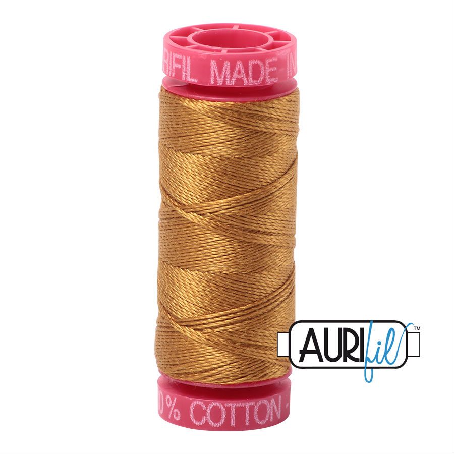 Aurifil Cotton 12wt - 2975 Brass - 50 metres