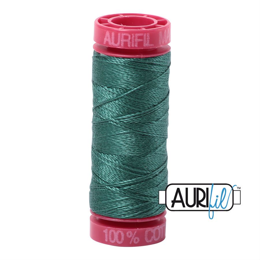 Aurifil Cotton 12wt - 4129 Turf Green - 50 metres