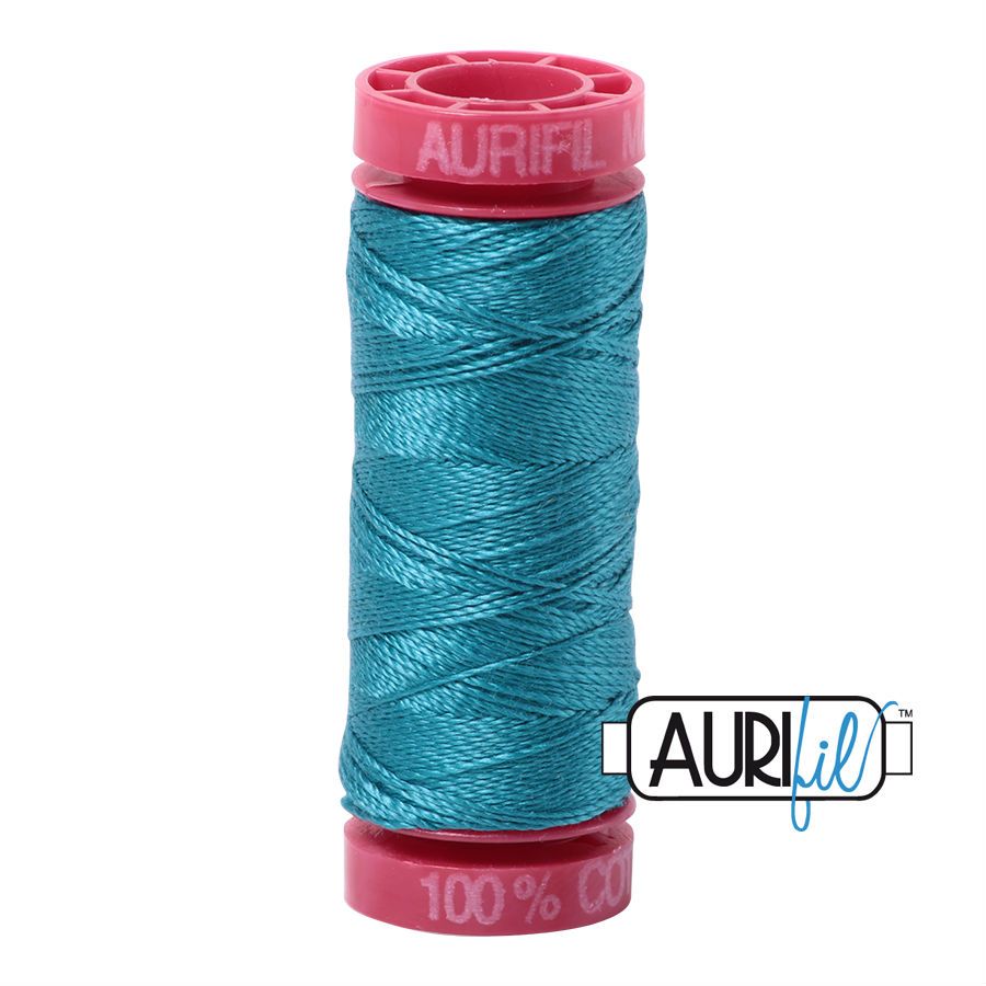 Aurifil Cotton 12wt - 4182 Dark Turquoise - 50 metres