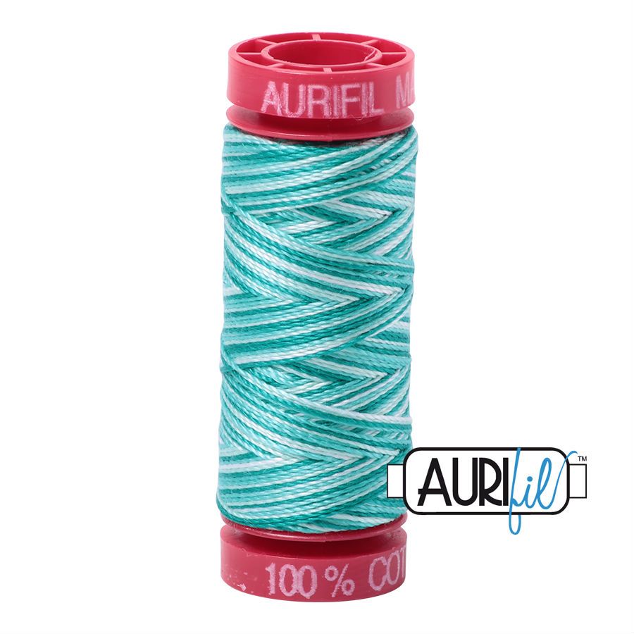Aurifil Cotton 12wt, 4654 Turquoise Foam