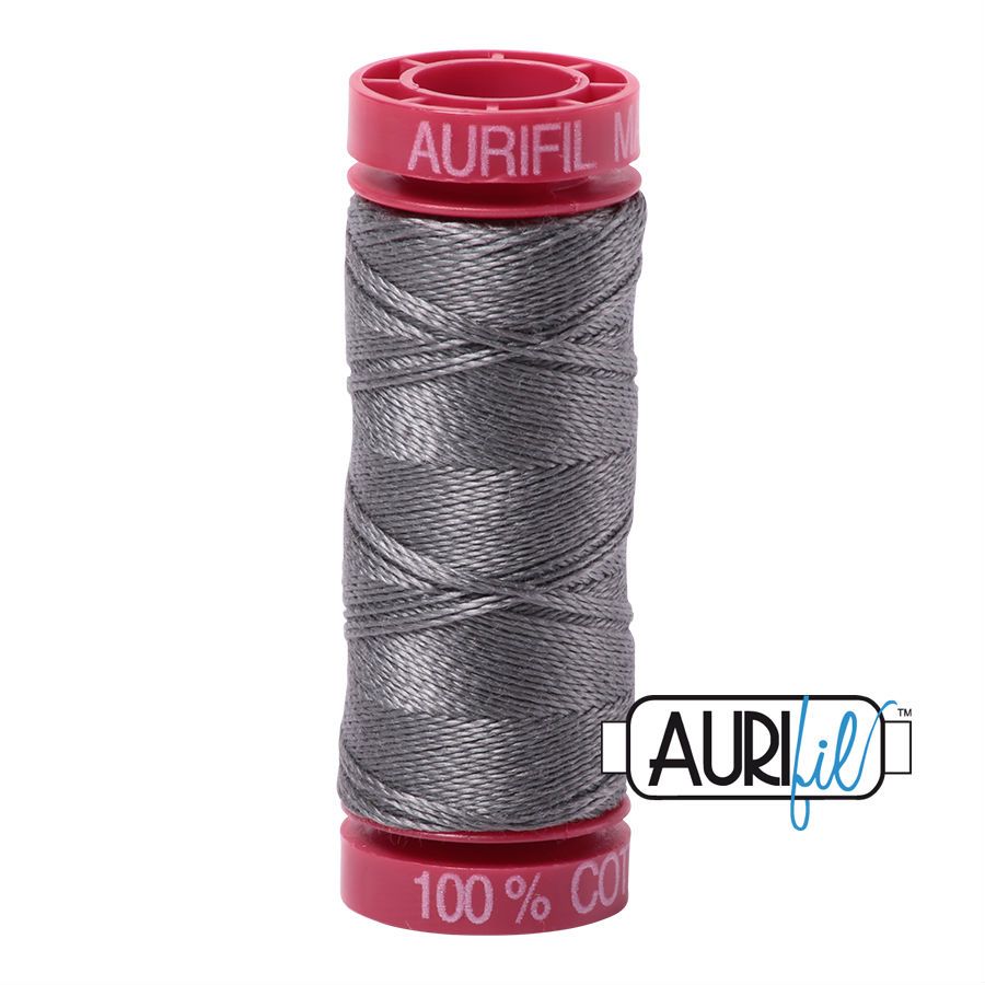 Aurifil Cotton 12wt - 5004 Grey Smoke - 50 metres