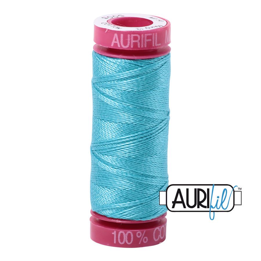 Aurifil Cotton 12wt - 5005 Bright Turquoise - 50 metres