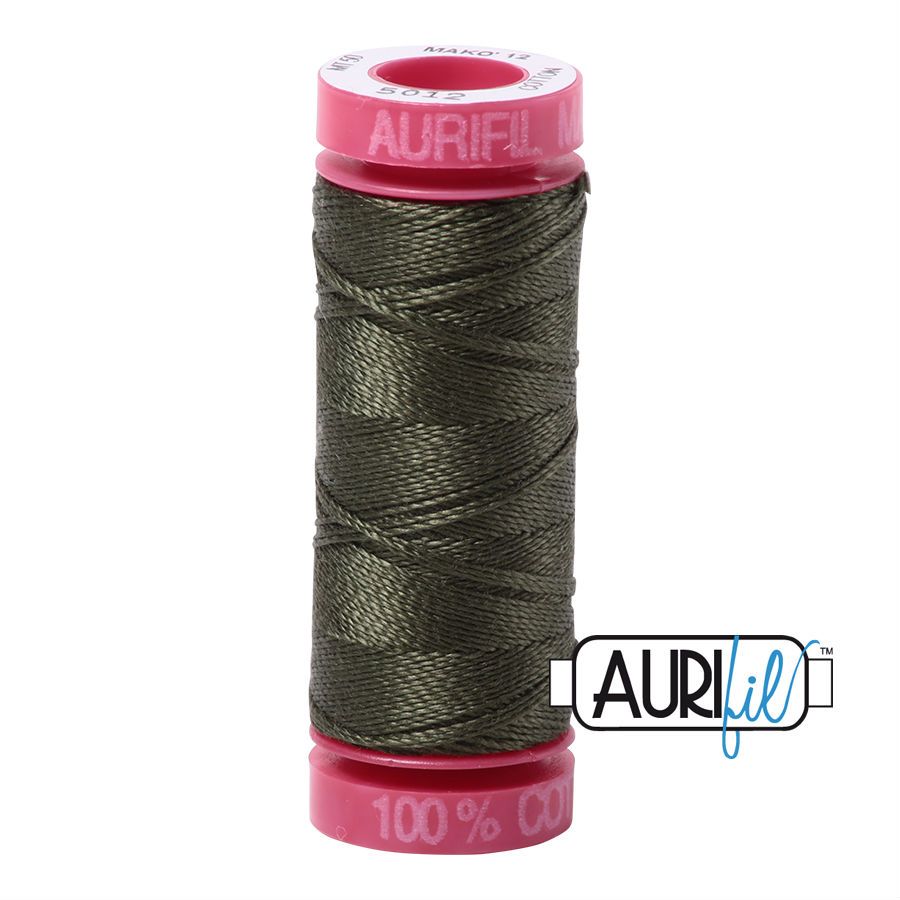 Aurifil Cotton 12wt - 5012 Dark Green - 50 metres