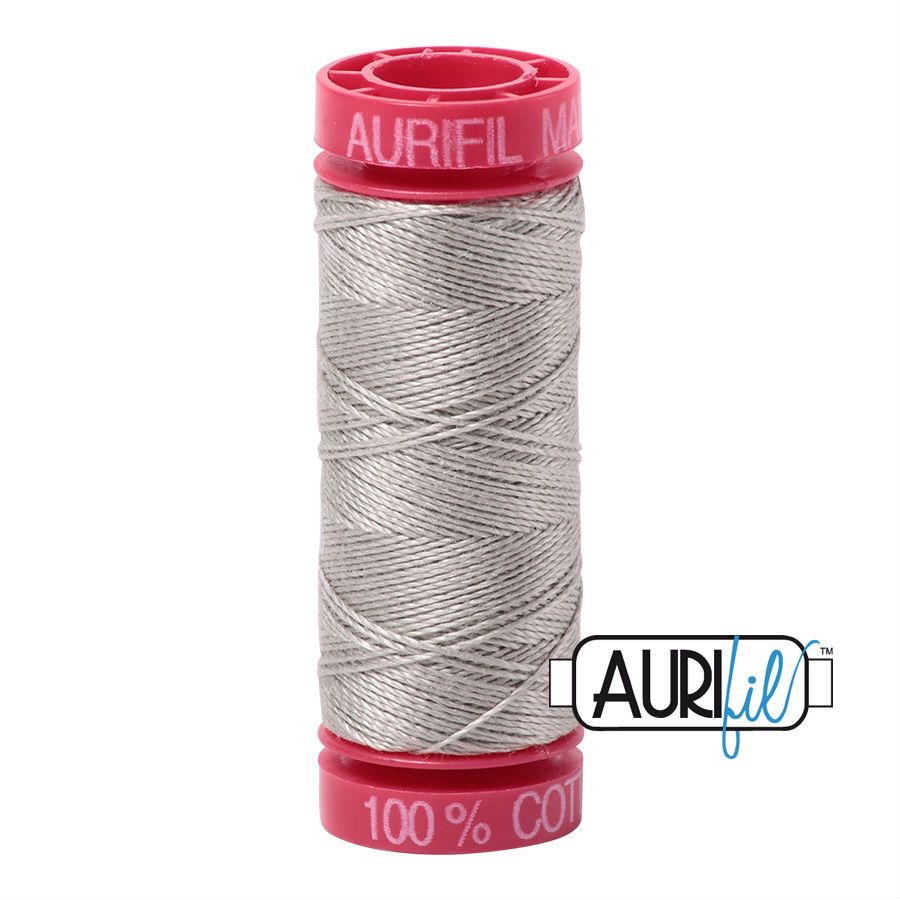 Aurifil Cotton 12wt - 5021 Light Grey - 50 metres