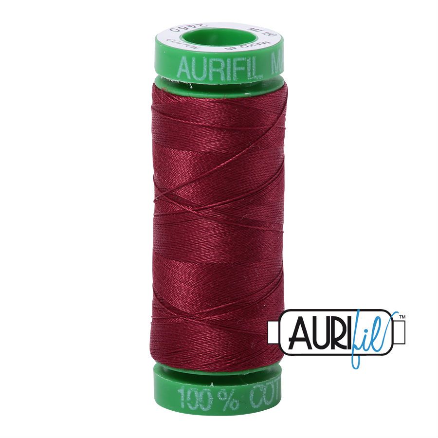 Aurifil Cotton 40wt, 2460 Dark Carmine Red