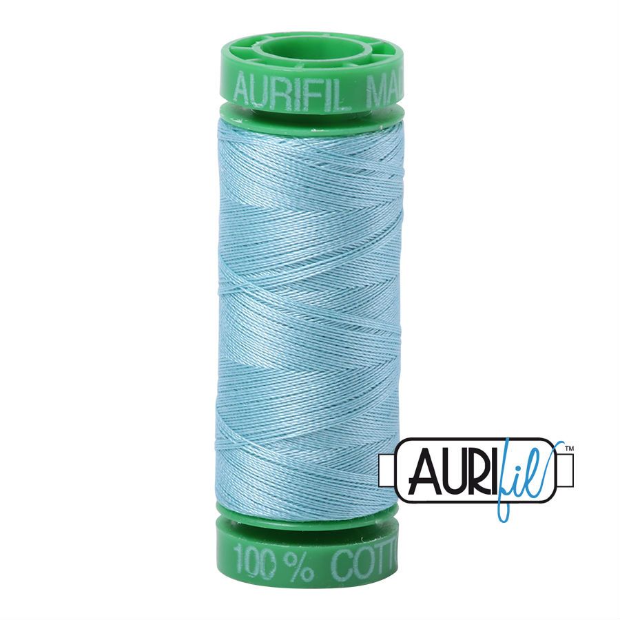 Aurifil Cotton 40wt, 2805 Light Grey Turquoise
