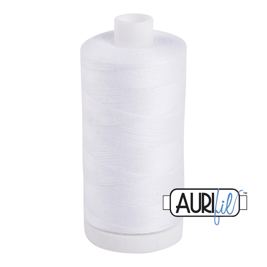 Aurifil Cotton 60wt Bobbin Fill (Under-Thread) - White - 1400 metres