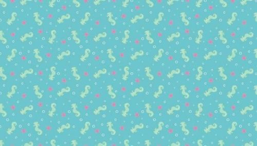 Makower - Merryn - 2003/B Seahorses Blue