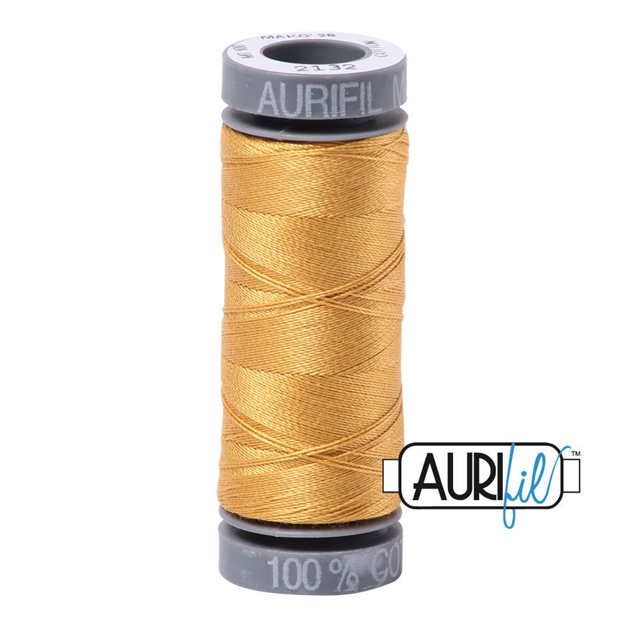 Aurifil Cotton 28wt - 2132 Tarnished Gold - 100 metres