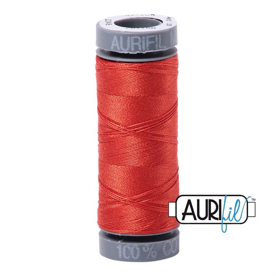 Aurifil Cotton 28wt - 2245 Red Orange - 100 metres