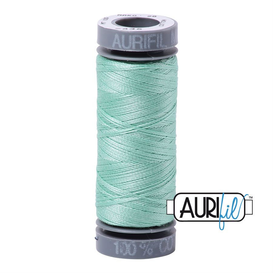 Aurifil Cotton 28wt - 2835 Medium Mint - 100 metres