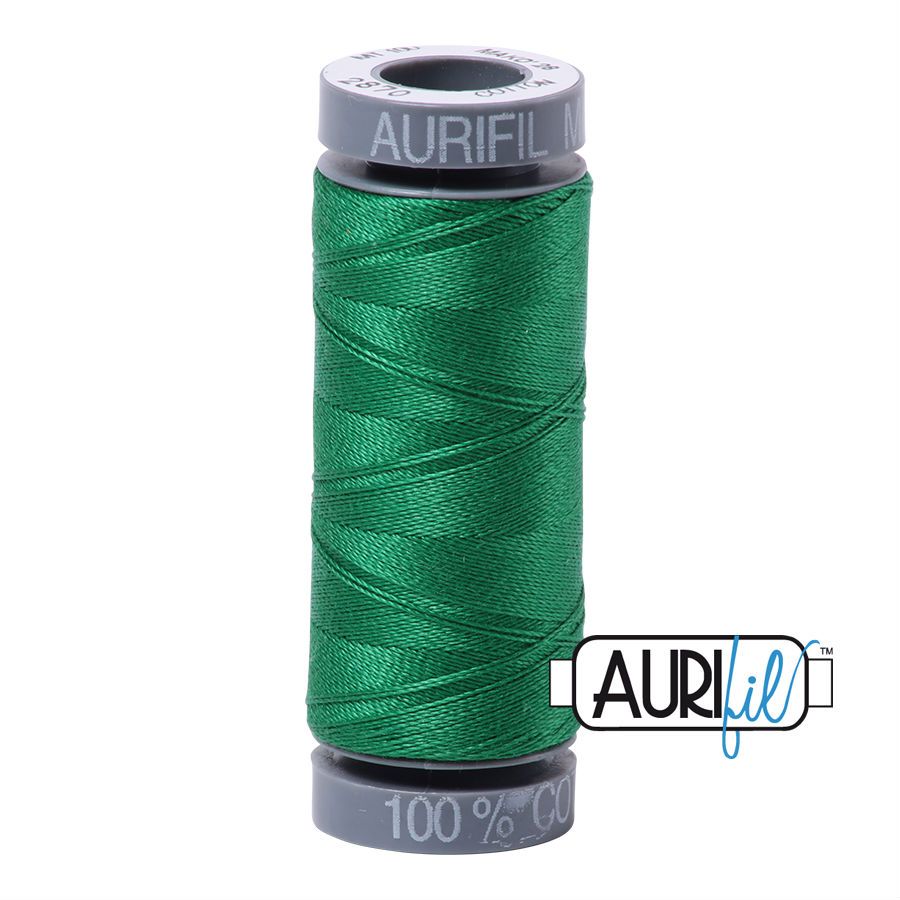 Aurifil Cotton 28wt - 2870 Green - 100 metres