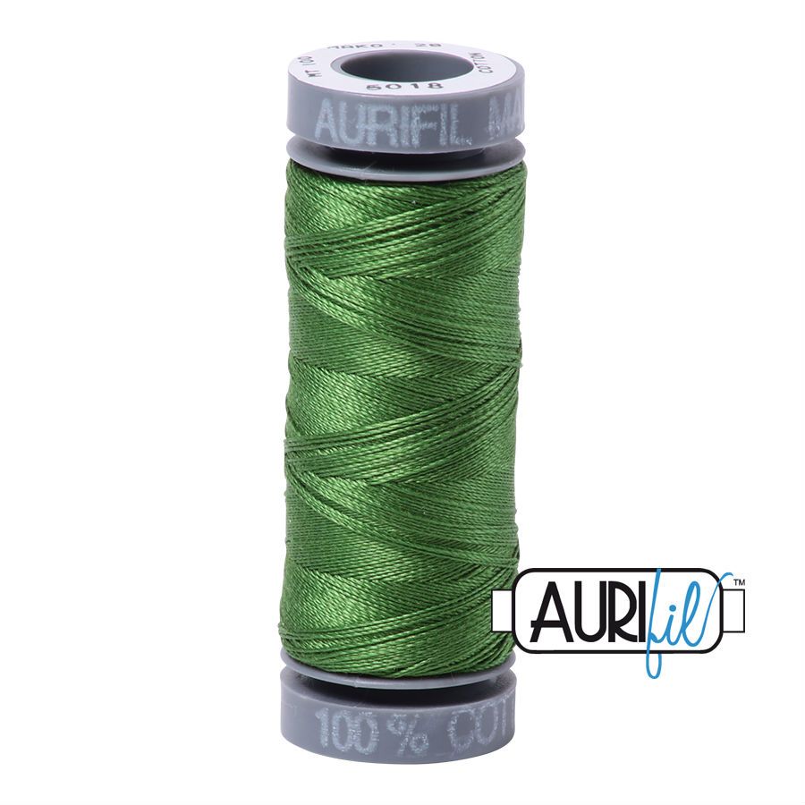 Aurifil Cotton 28wt, 5018 Dark Grass Green
