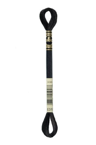 DMC - Light Effects Stranded Embroidery Thread - Col. E310 (Black)
